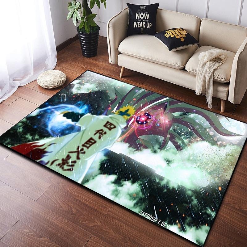  Naruto Anime Carpet Cloud Akatsuki Anime Rug for Boy's Gaming Room Decor Non Slip Style E-sports Swivel Chair Floor Mat