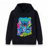 Kids Boys Girls Hoodie Cute Cartoon Stitch Printed Long Sleeve Pullover Sweatshirt Casual Tops for Toddlers