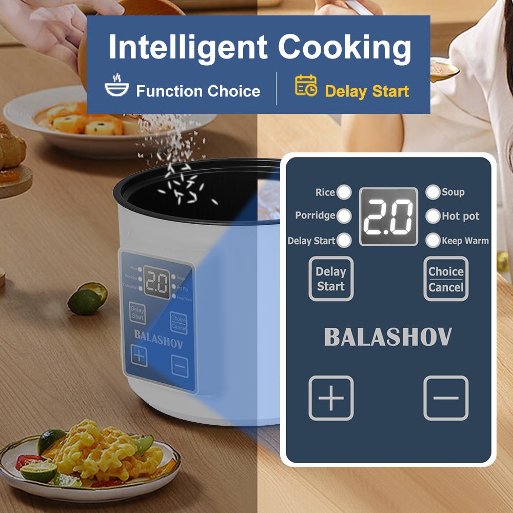 220V Electric Double Layer Multi Cooker Non-Stick Smart Single MultiCooker Steamed Rice Pot For Home EU Plug