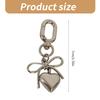 Lovely Metal Heart Bowknot Keychain Pendant Bag Phone Pendant Women Backpack Phone Case Charm Lovely Hangings Decoration