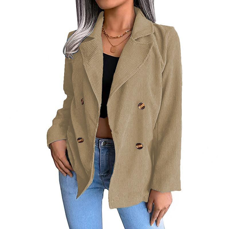 Women S Casual Corduroy Blazer Coat For Daily Wear