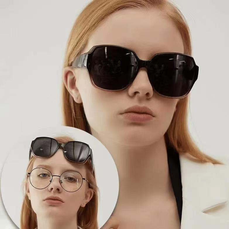 TR1055 Polarized UV Protection Over-Glasses for Myopia, Large Frame Sunglasses for Men & Women