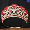 DIEZI 10 Colors Luxury AB Crystal Opal Big Tiara Crown For Women Girls Party Baroque Elegant Rhinestone Crown Hair Dress Jewelry