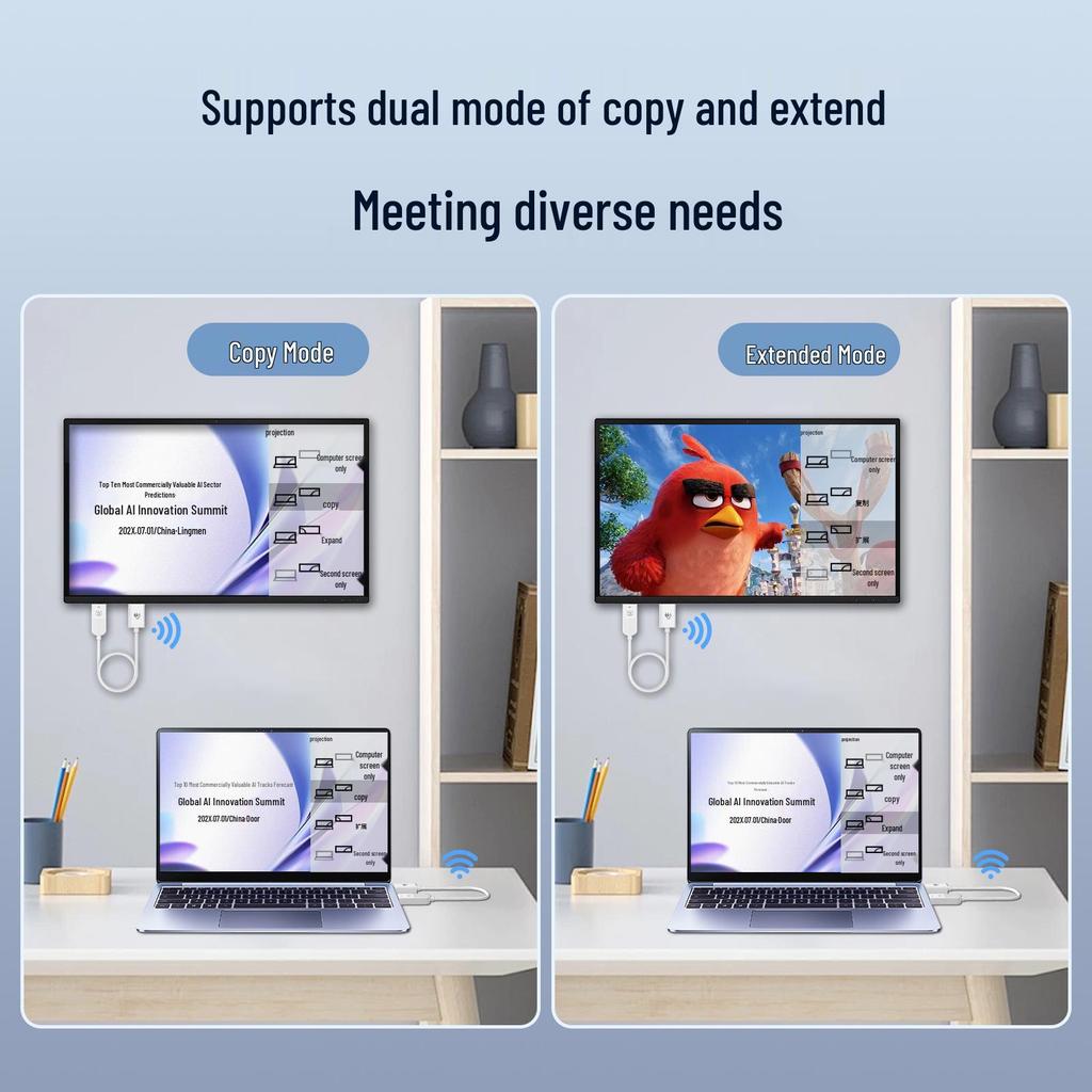 30m Wireless HDMI Extender for HD Video - Laptop To TV Screen Mirroring Pair