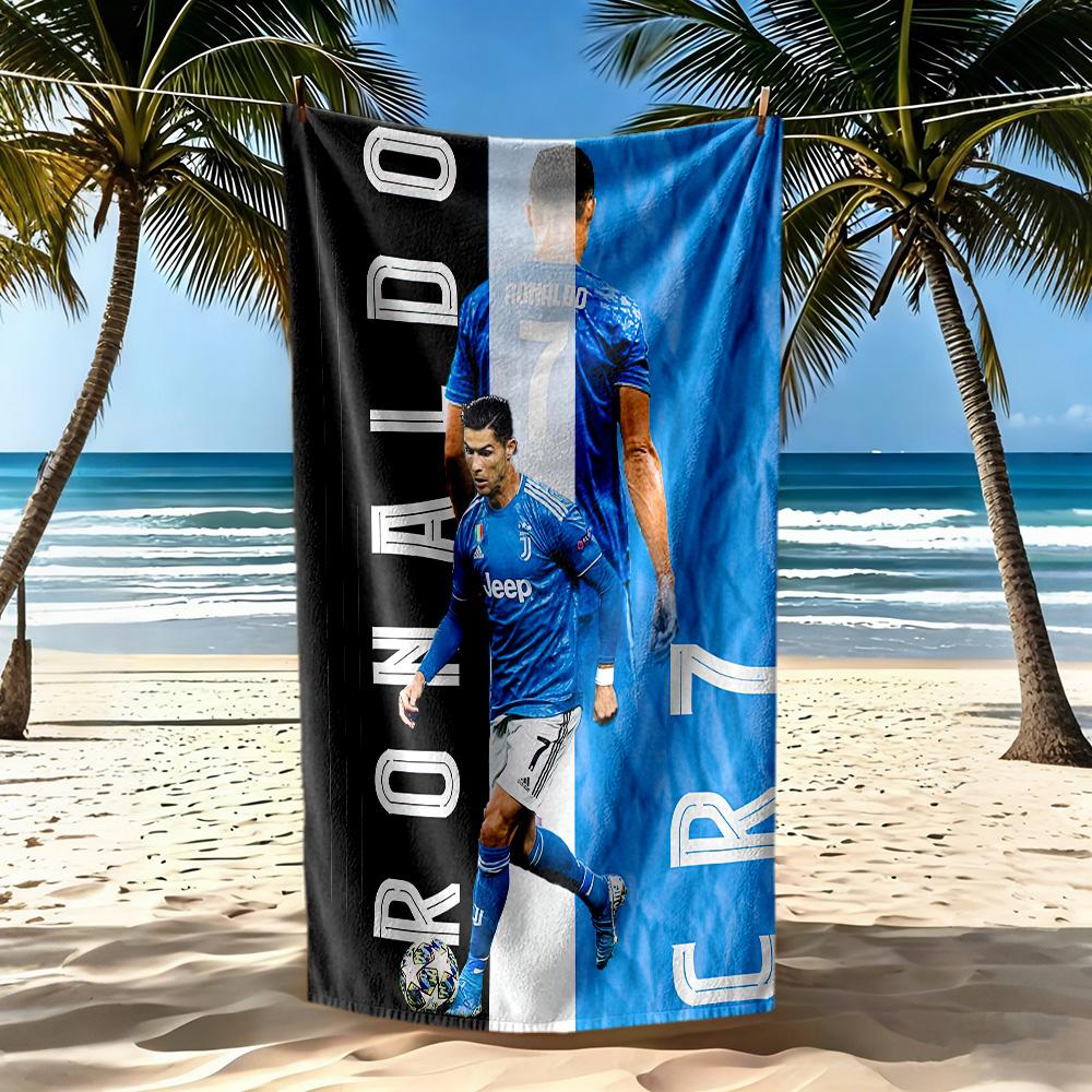 Cristiano Ronaldo Beach Towel Quickdry Soft Microfiber Comfortable Lightweight Suitable For Swimming Gym Camping Yoga Vacation