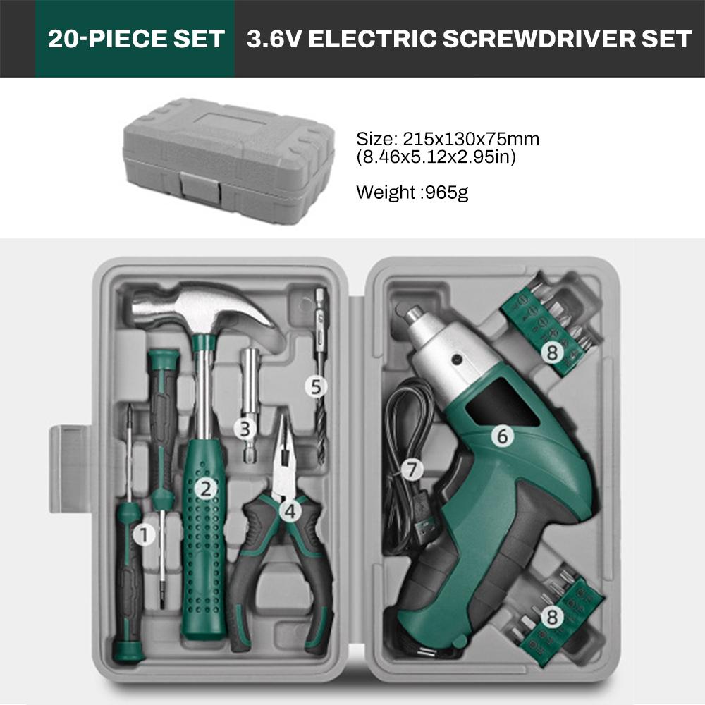 

3.6V electric screwdriver 1300mAh Mini Hand Rechargeable Screw Driver Multi-Function Power Tool зелений