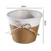 19.5cm Paper Rope Braided Fresh Flower Pot Decorative Basket Woven Flower Pot Cover Waterproof Simulated Succulent Flower Basket