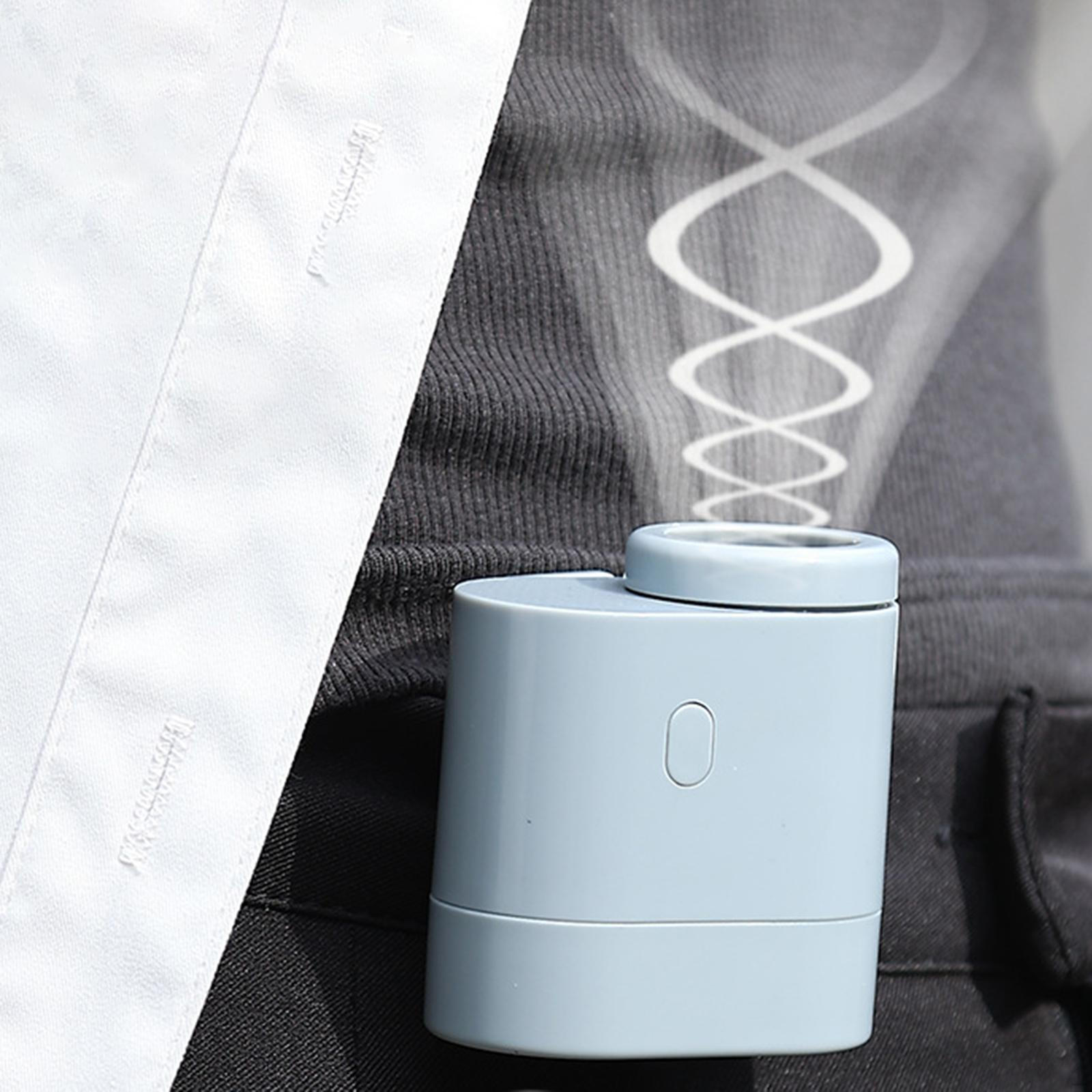 

Mini Clip Fan Neck Waist Air Hand Powerful Wind Personal Fans Belt for Hiking Gardening Farm синий