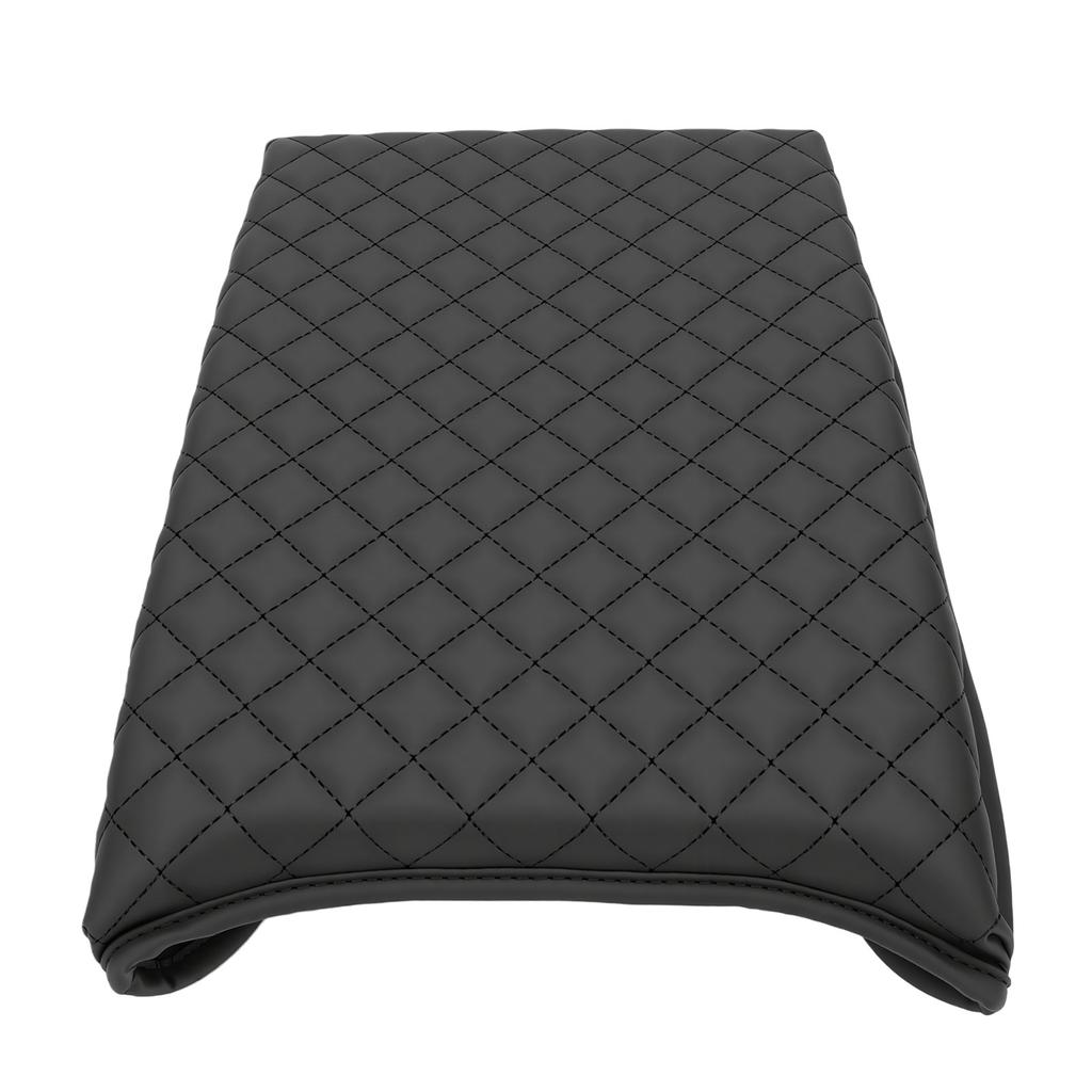 Center Console Armrest Cover PU Leather Black Knitted Texture Replacement for Ridgeline 2024 2026 Car Armrest Pad