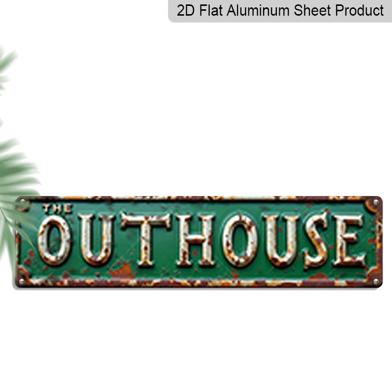 

15.7×3.94inch Rustic Vintage Outhouse Metal Sign - Farmhouse Outdoor/ Wall Art, Aluminum Sign/decorative Sign, Durable Aluminum Outhouse Door Sign 40cm x 10cm
