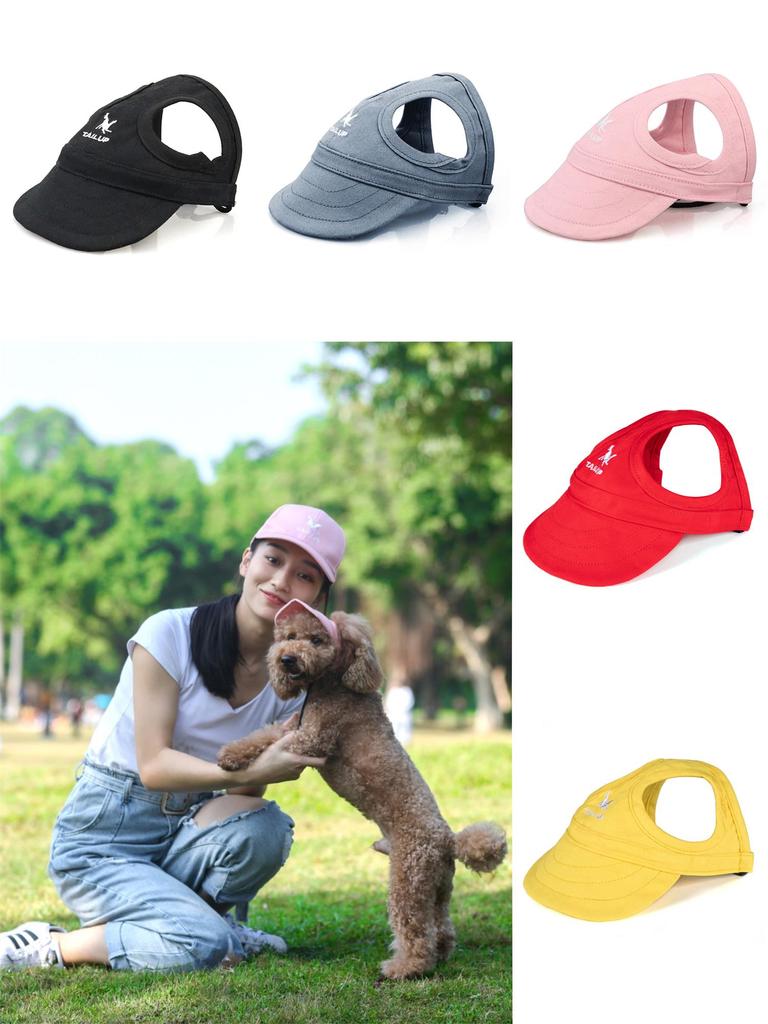 Cappello da baseball regolabile per cani da compagnia, con visiera, con fori per le orecchie, per sport all'aria aperta, per animali domestici