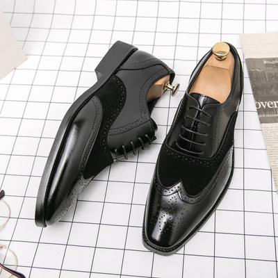 Scarpe Brogue da Uomo in Vera Pelle di Mucca Matrimonio Lavoro Scarpe Casual Basse da Uomo Scarpe Oxford di Marca di Lusso per Scarpe da Uomo Scarpe con Plateau