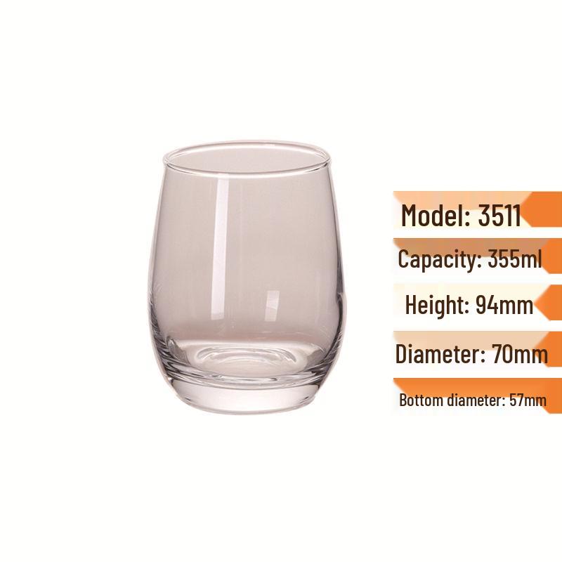 Egg-Shaped Glass for Water, Milk, Juice, Beer, or Cocktails