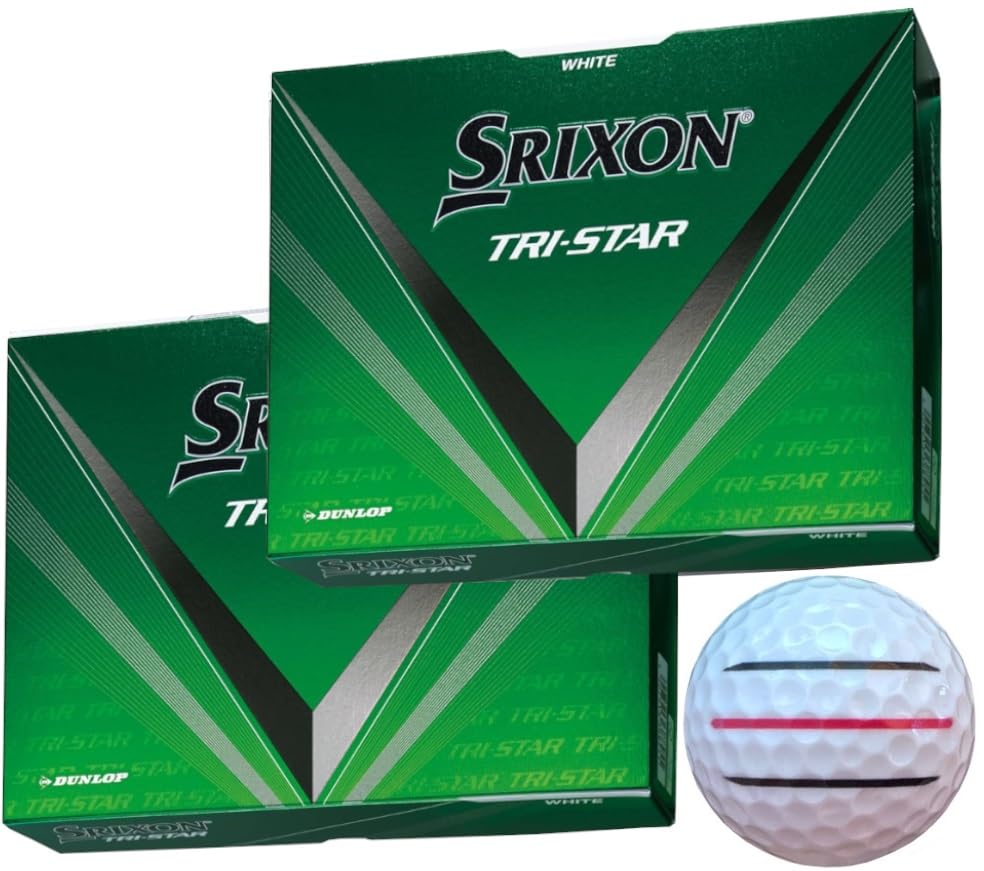 

[HapirakiGolf Line] Dunlop Golf Ball SRIXON TRI-STAR 2024 Model with Lines (White 2 Dozen3 Lines)