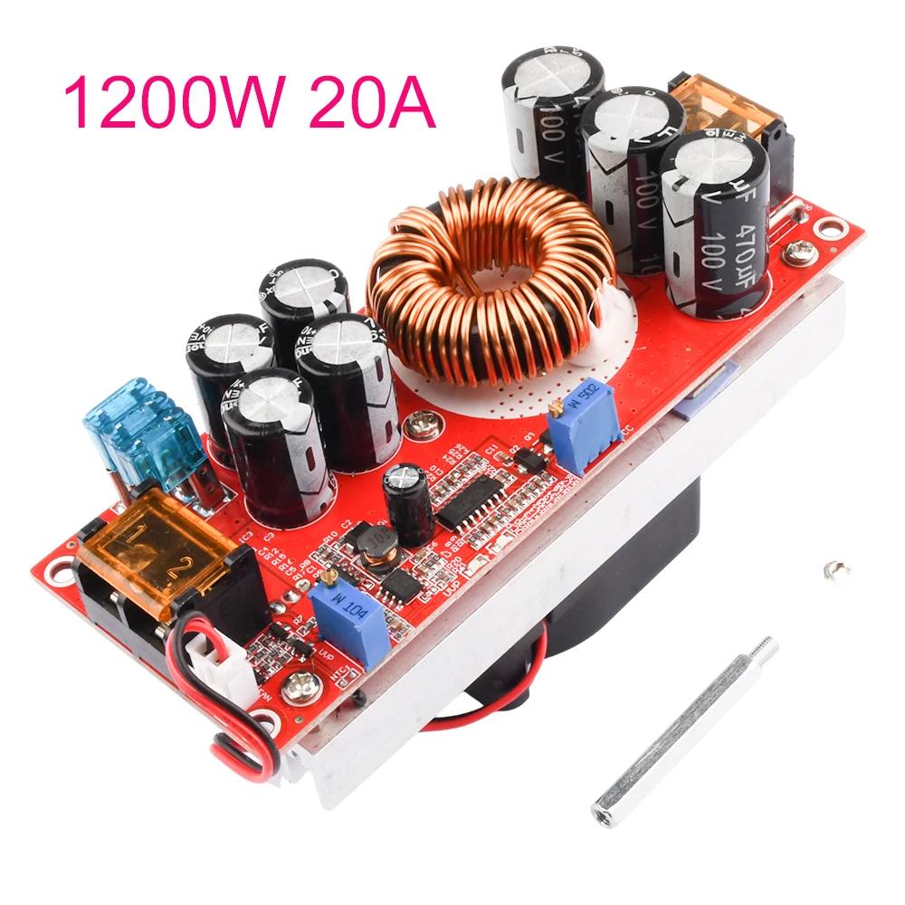 1200/1500/1800W DC-DC Boost Converter Step Up Power Supply Module 10-60V to 12-90V Adjustable Voltage Charger 20/30/40A