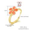 Flower Anxiety Spinner Ring for Women Korean Fashion Open Dripping Oil Rings Adjustable Aesthetic Girl Friend Y2K Jewelry KAR038