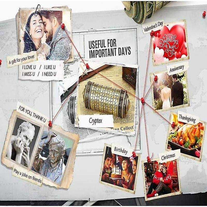 Da Vinci Code Mini Cryptex For Christmas Valentine's Day Most Interesting Birthday Gifts For Boyfriend And Girlfriend Brain Teaser Lock Puzzles