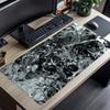 White and Black Abstract Liquid Mouse Pad XXL Large Desk Mat Non-slip Rubber Gaming Keyboard Mousepad Office Computer Table Mat