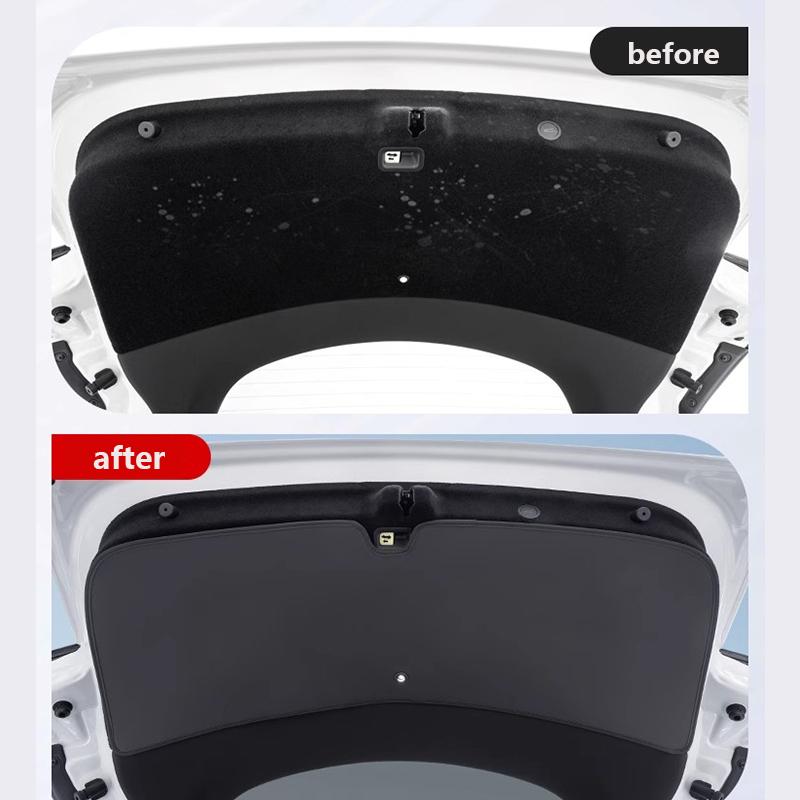 For Tesla Model Y Juniper Trunk Tailgate Guard Pad Leather Trunk Cargo Liner Backplate Protective Anti-dirty Pad Car Accessories