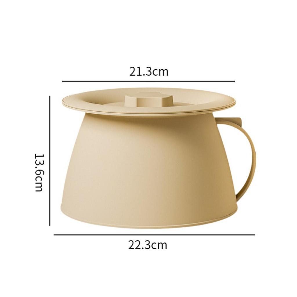 Home Spittoon Basin with Lid Easy to Clean Bedside Dresser Bucket Potty Urinal Pot for Bedroom