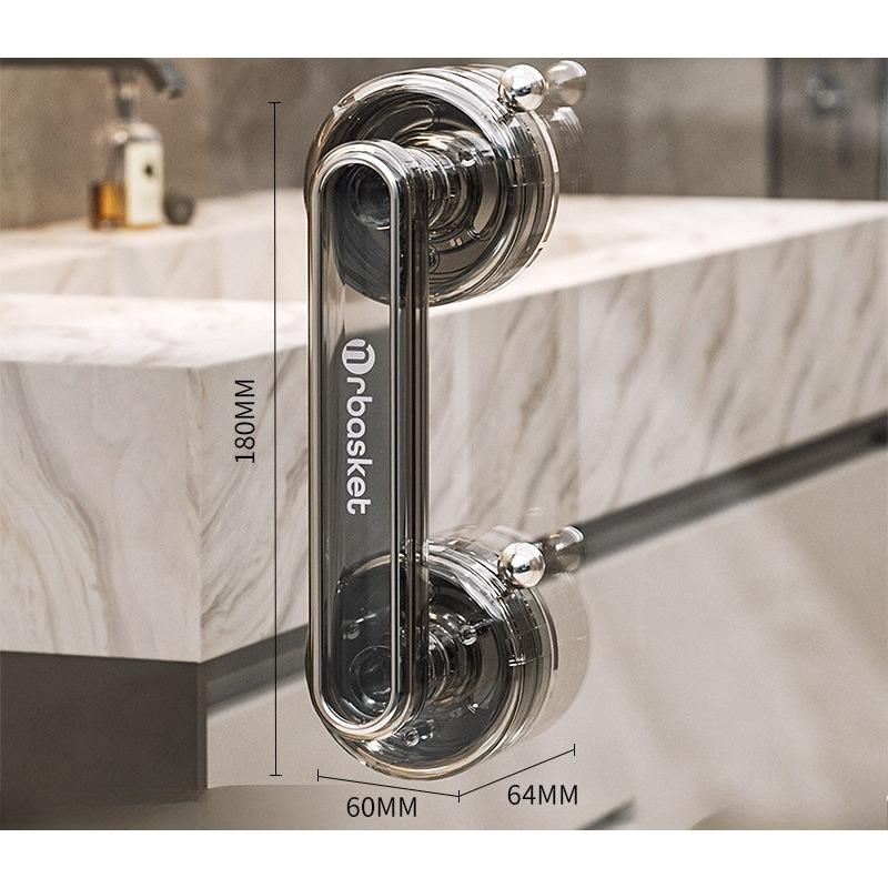 

Door Pull Handle No Punching Suction Cup Shower Glass Door Handle Bathroom Window Sliding Door