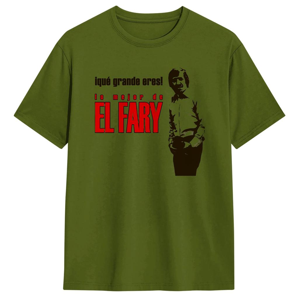 El Fary Spanish Retro () T Shirt Summer Trendy Cool TShirts Cotton O Neck Oversize Top Tees Short Sleeve Vintage Tshirt