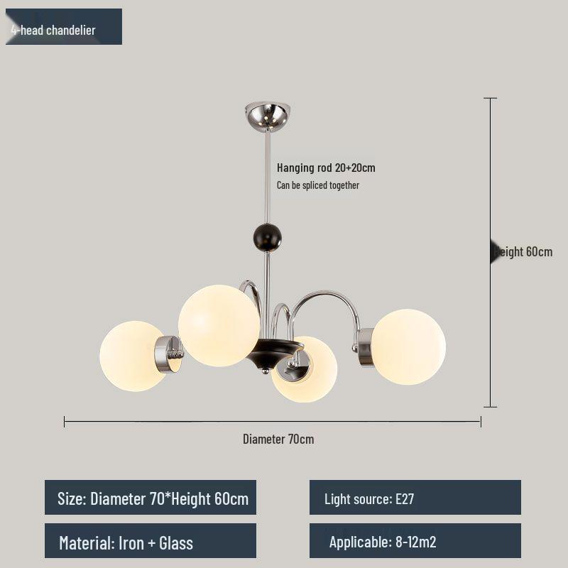 2025 Nordic Wabi-Sabi Chandelier: Mid-Century Bauhaus Style for Living Rooms & Dining Areas