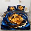 Luxury Flower Bedding Set Famous Anime Duvet Cover Sets Comforter Bed Linen Twin Queen King Single Size Dropshipping Gift