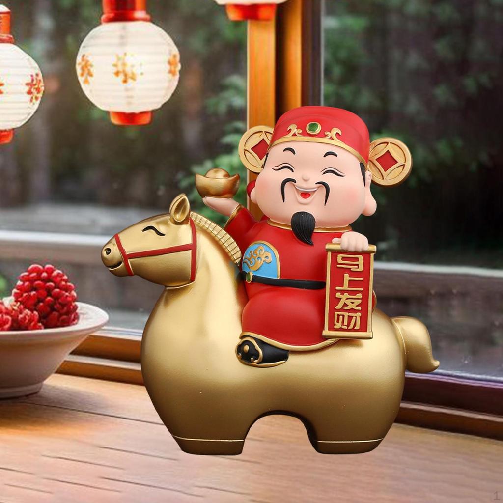 Figurine Chinese Feng Shui Sculpture Ornament Resin for Desktop