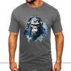 Jungle Ape Watercolor Tee 100% Organic Cotton Relaxed Fit Artistic Gorilla Design for Wildlife Enthusiasts