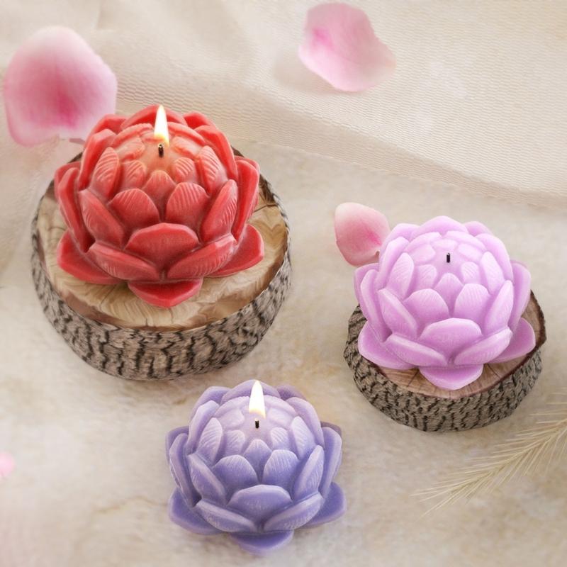 Flower Blossom Candle Molds for Making Candle Soap Christmas Present Room Decorations, Flower Candle SIlicones Molds