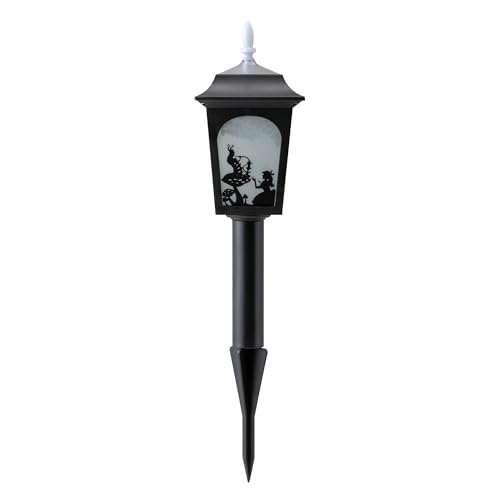 Takasho Solar Light, Alice in Wonderland Silhouette Light, Black, Outdoor Garden Light, Waterproof, Resin and Glass, TA-L02