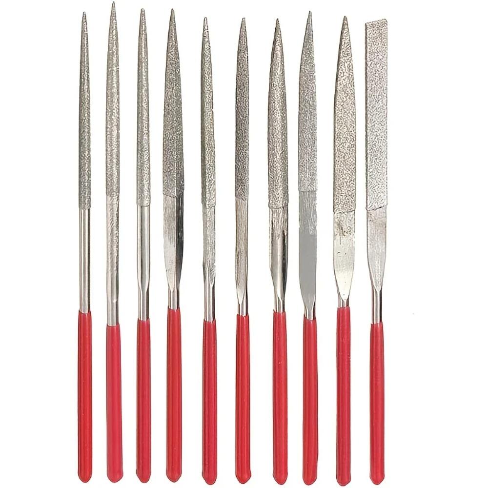 10Pcs/set Special Shaped Diamond Needle File Set Plating Polishing Tool Mini Needle File Kit