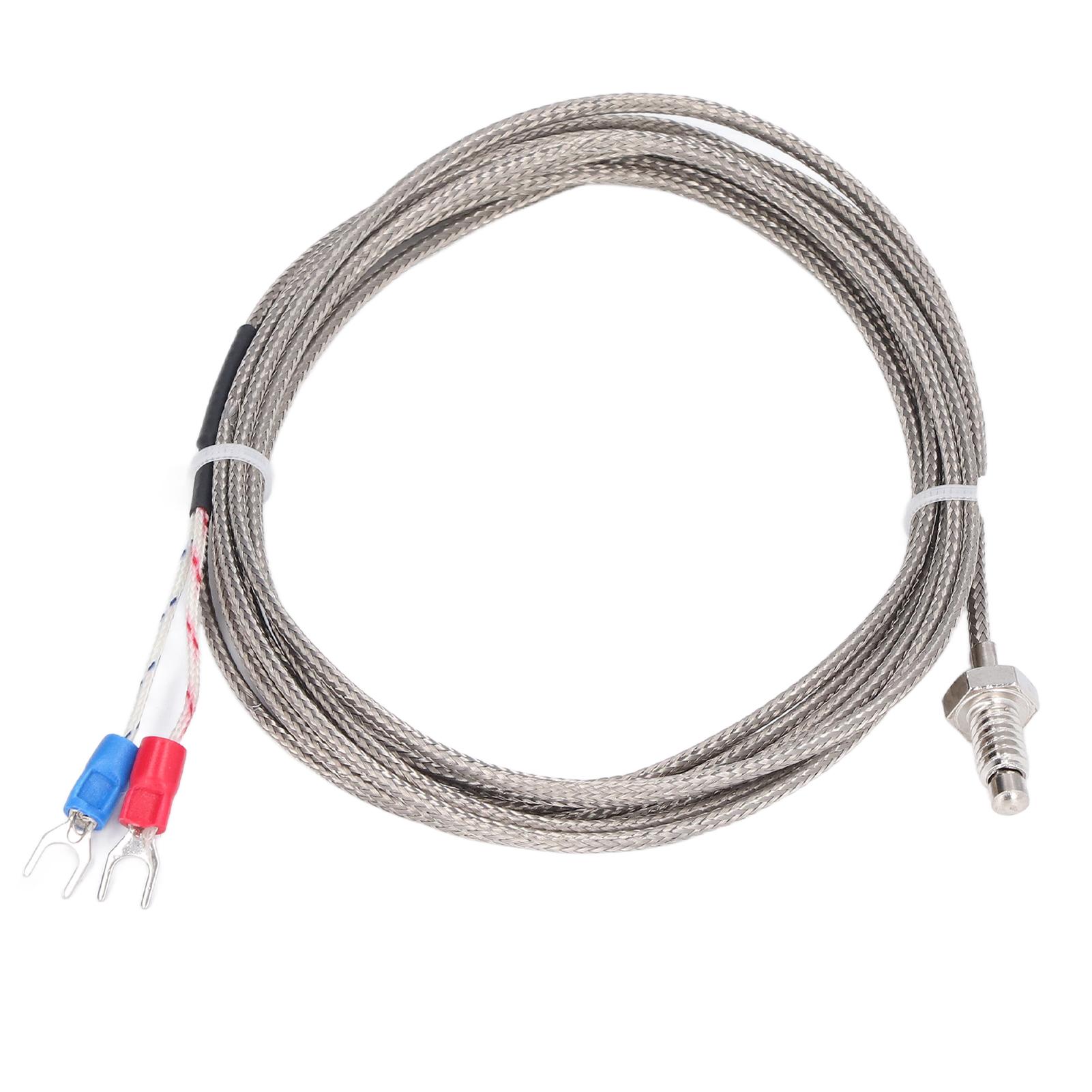 

Thermocouple 3 Meters M6 Inch Screw 0℃ to 400℃ Temperature Sensor Thermocouple for Plastics Machiner