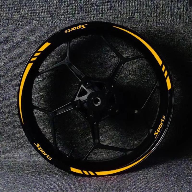 Universal Motorcycle Wheel Rim Stripe Wheel Decal Tape Sticker 18-21 Inch Sport Wheel Decals Road Bike Reflective Sticker