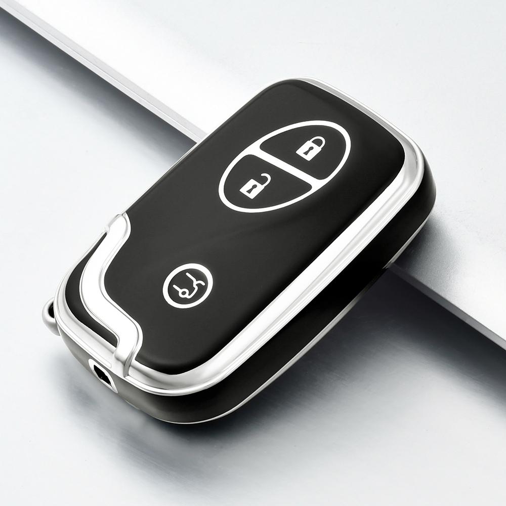 TWJCN1 3 Buttons Soft TPU Protection Case for Lexus CT200h ES 300h IS250 GX400 RX270 RX450h RX350 LX570 Key Cover Fob Accessories Prote