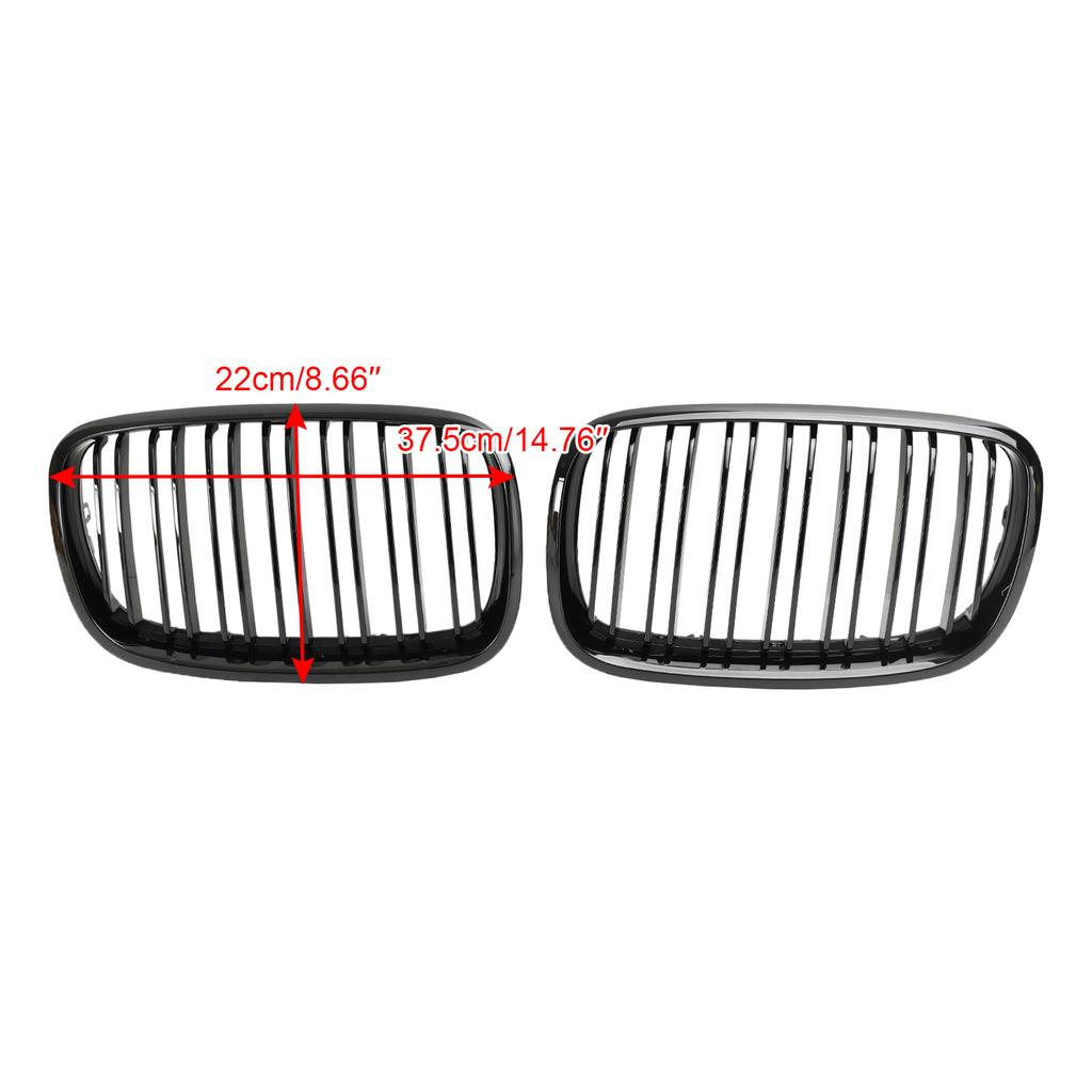 Front Bumper Kidney Grille Grill Fit BMW X5 E70 X6 E71 2007-2013 Gloss Black