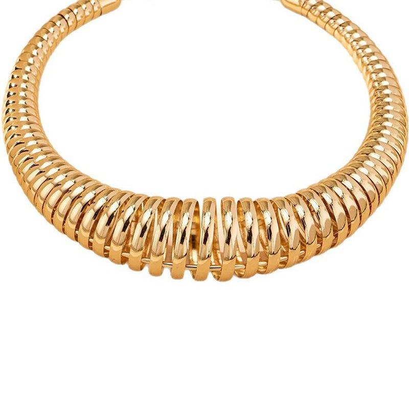 Exaggerated retro elastic ring, fashionable spring collar, European and American style, bracelet, niche personality