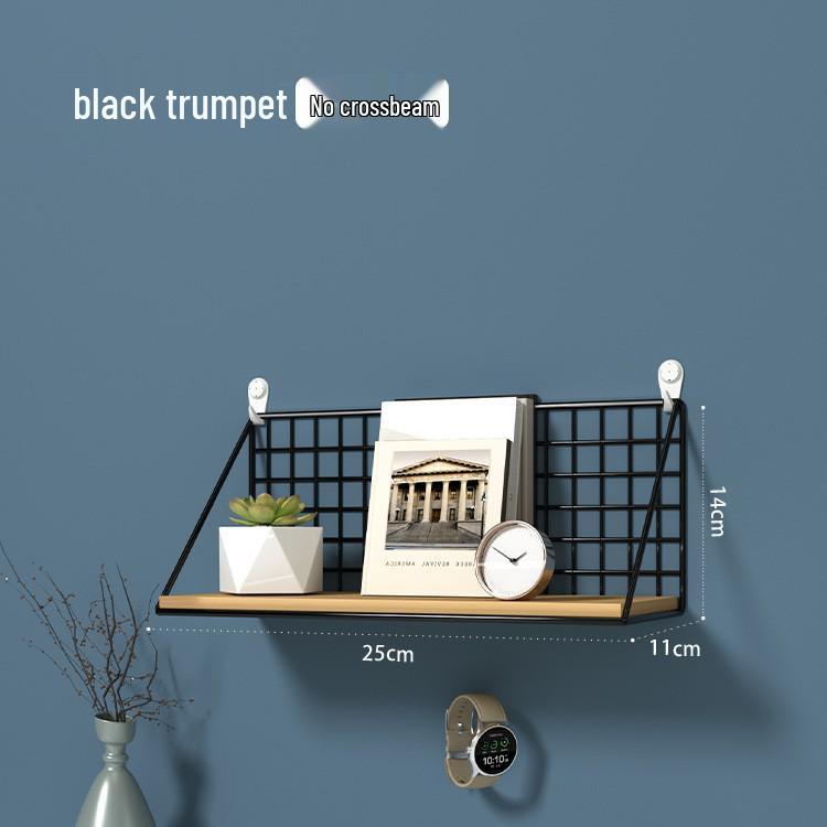 Punch-Free Wall Shelf: Cosmetic Storage with Key Hanger Hooks for Bedroom/Bathroom.