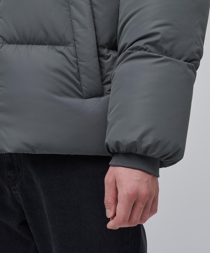 Musinsa Standard Goose Down Puffer Short Padded Jacket [Warm Grey]