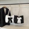 Microfiber Bow Fashi Tote Bags Solid Color Casual Large Capacity 2026  Women's Bags Design Versatile Women's Handbags