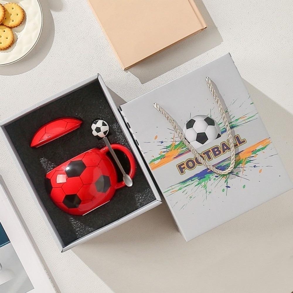 400ml World Cup Soccer Cup Sports Theme Ceramic Mug Football Tea Cup  Gift for Football Fans Red 400ml