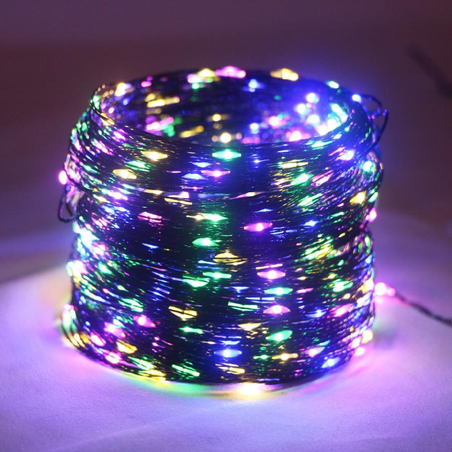 

30M LED Green Wire String Lights Christmas Fairy Lights Garland With Remote Outdoor Christmas Tree Decor Lights For New Year Party Home Patio 30M 300LED різнокольоровий
