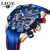 LIGE Multifunctional Waterproof Quartz Watch