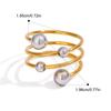 Yori Exquisite Stainless Steel Ball Open Ring Fashion Chic Ring Gold Silver Color Charm Finger Bling Jewelry Gift Bijoux