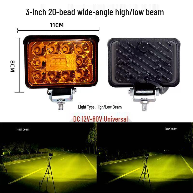 Super Bright LED Spotlight for Trucks & Vehicles: 12v/24v Headlight and Fog Light