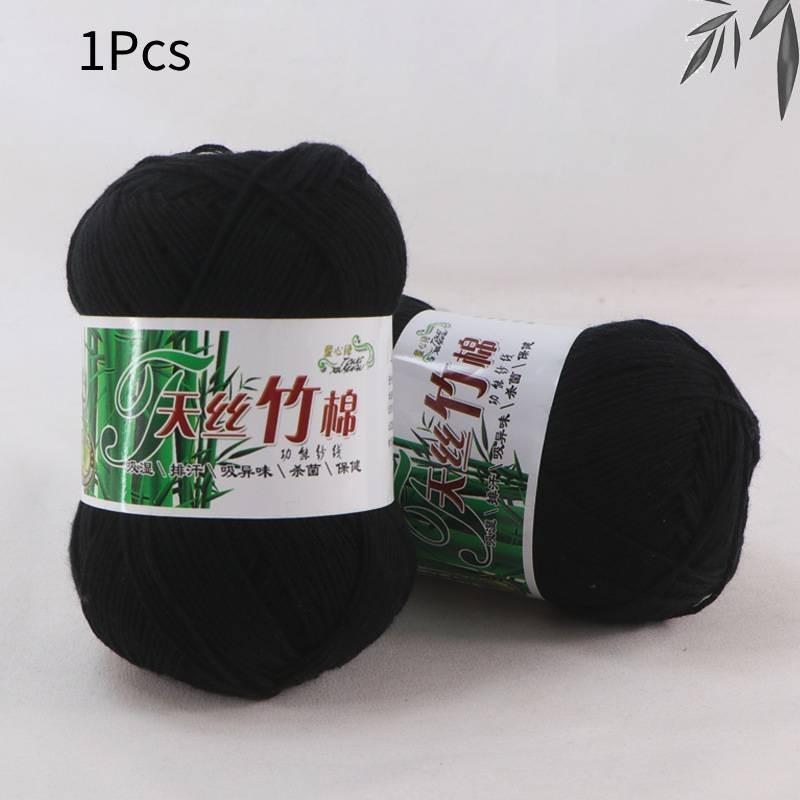 Fio de Tricô para Bebê de Algodão com Carvão de Bambu de Qualidade Premium Para Crochê e Tecelagem