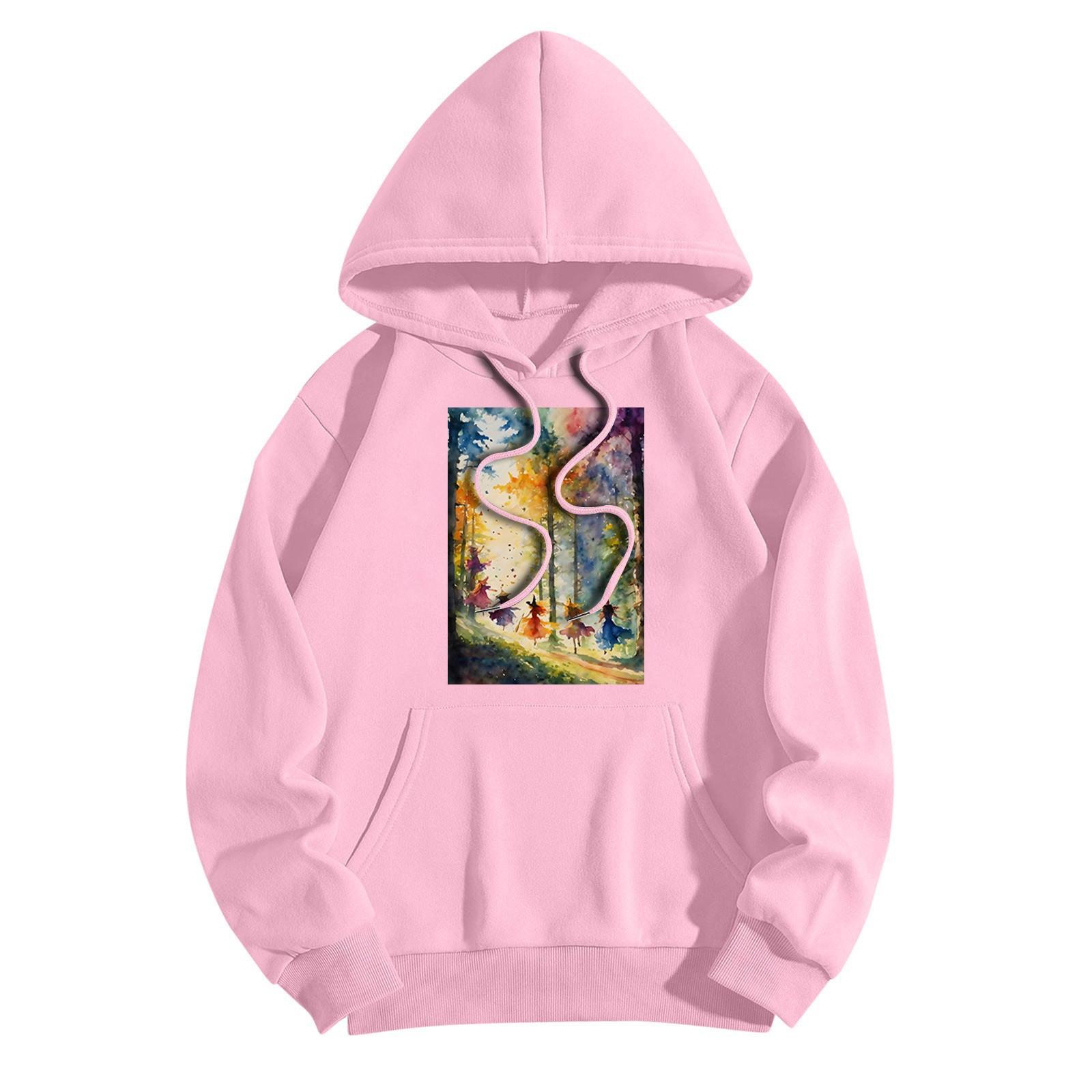 Женская модная повседневная толстовка с капюшоном и принтом ведьмы на Хэллоуин — фото 5