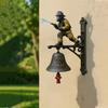 Yousheng Salute To Firefighters Doorbell Weather-proof Vintage Metal Sound The Alarm Door Bell Home Office Entrance Decorative Welcome Bell