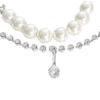 Luxury Double-Layer Clavicle Chain Necklace with Pearls and Diamonds